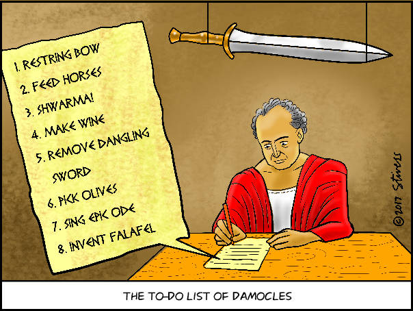The to-do list of Damocles
